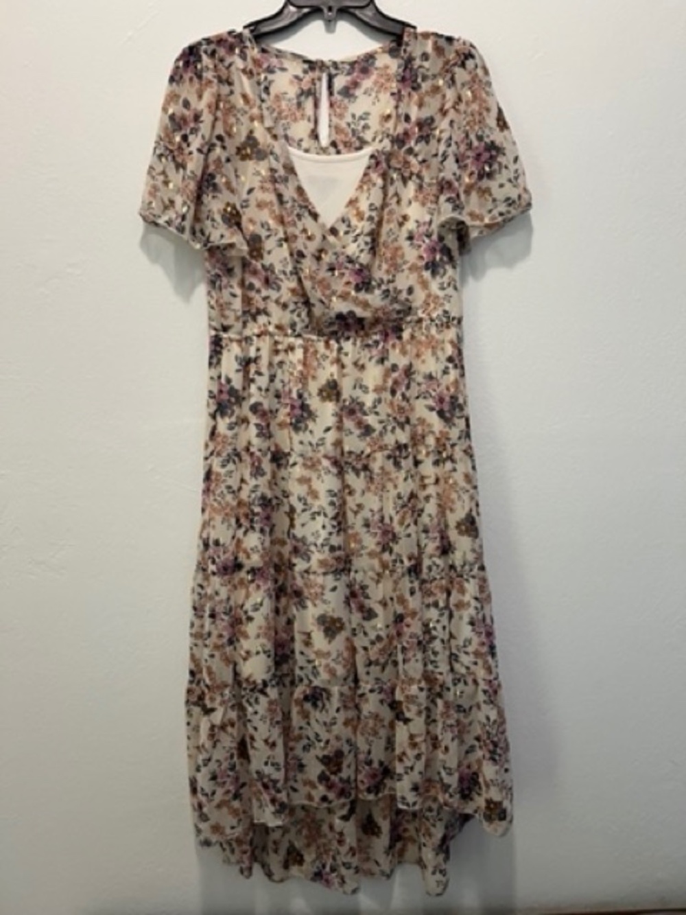 Zunie Pink Floral Dress Lined NEW NWT